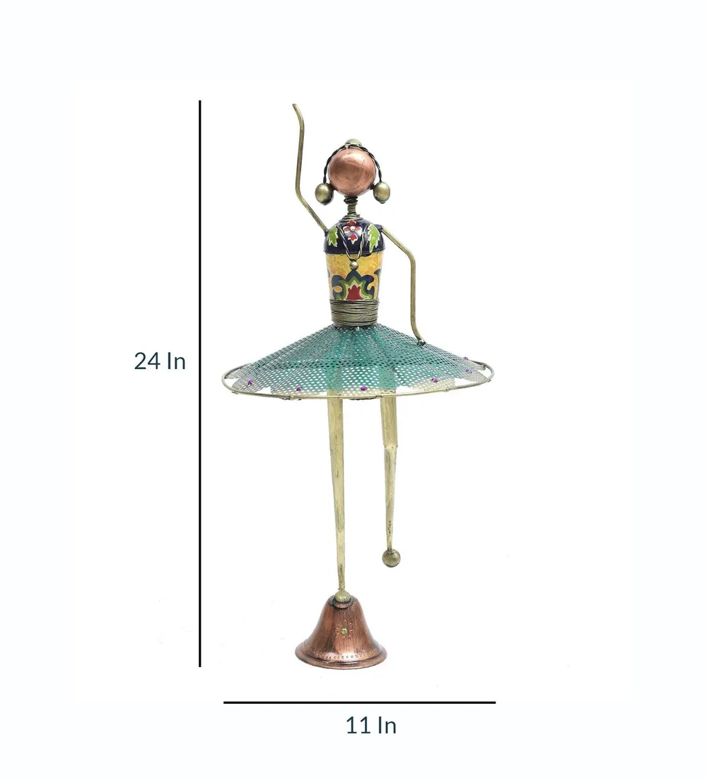 Dancing Doll Rajasthani Art Table Accent / Showpiece