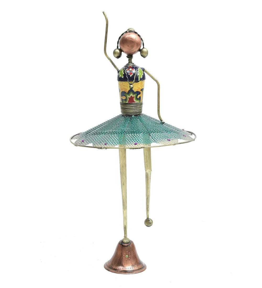 Dancing Doll Rajasthani Art Table Accent / Showpiece