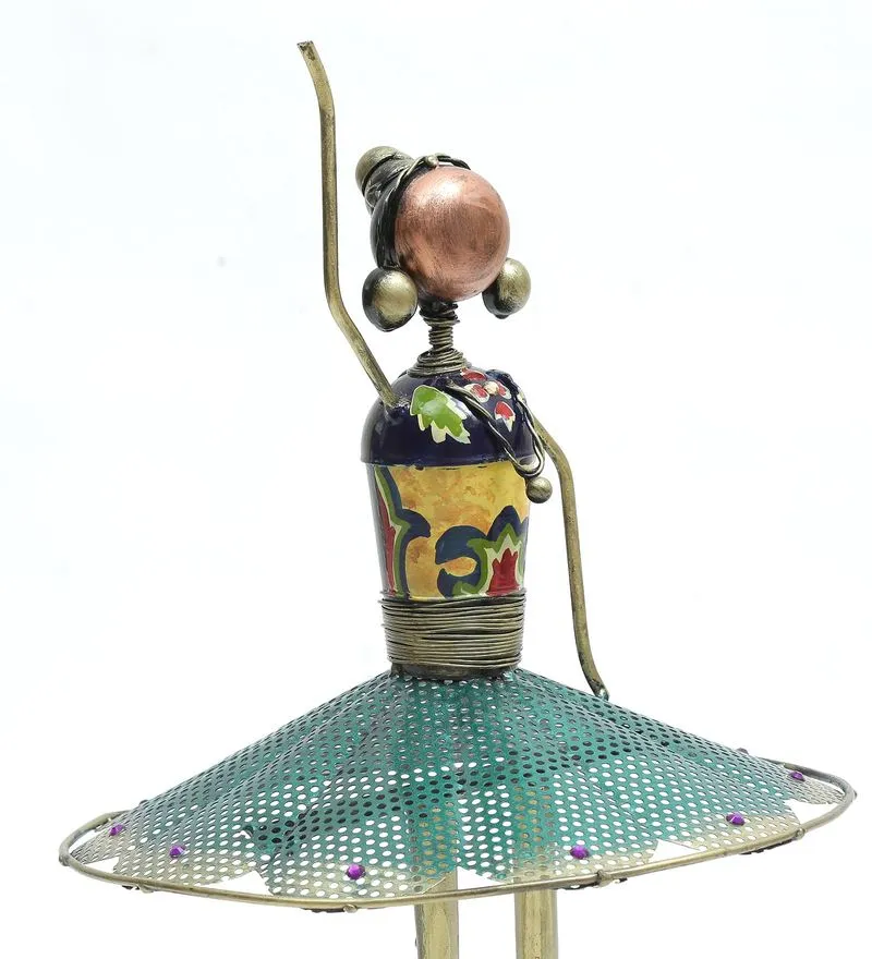 Dancing Doll Rajasthani Art Table Accent / Showpiece