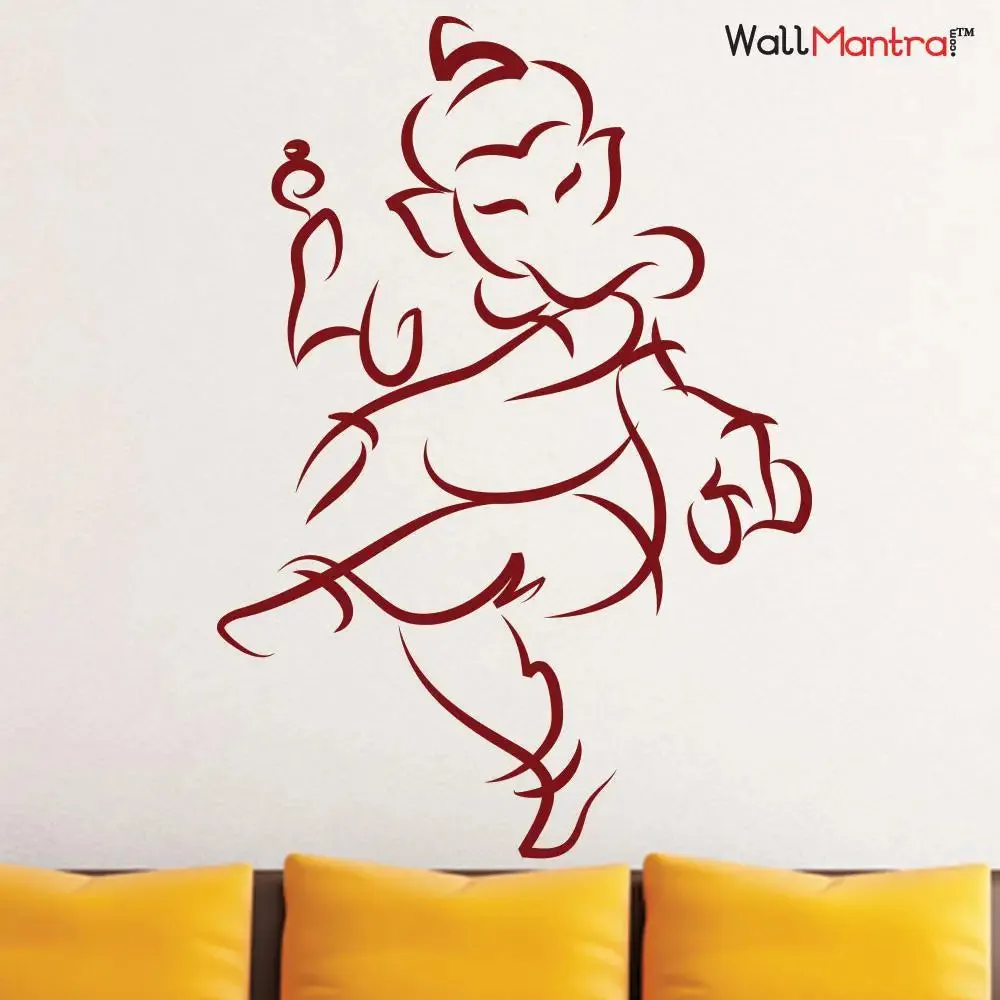 Dancing Ganesha Wall Sticker