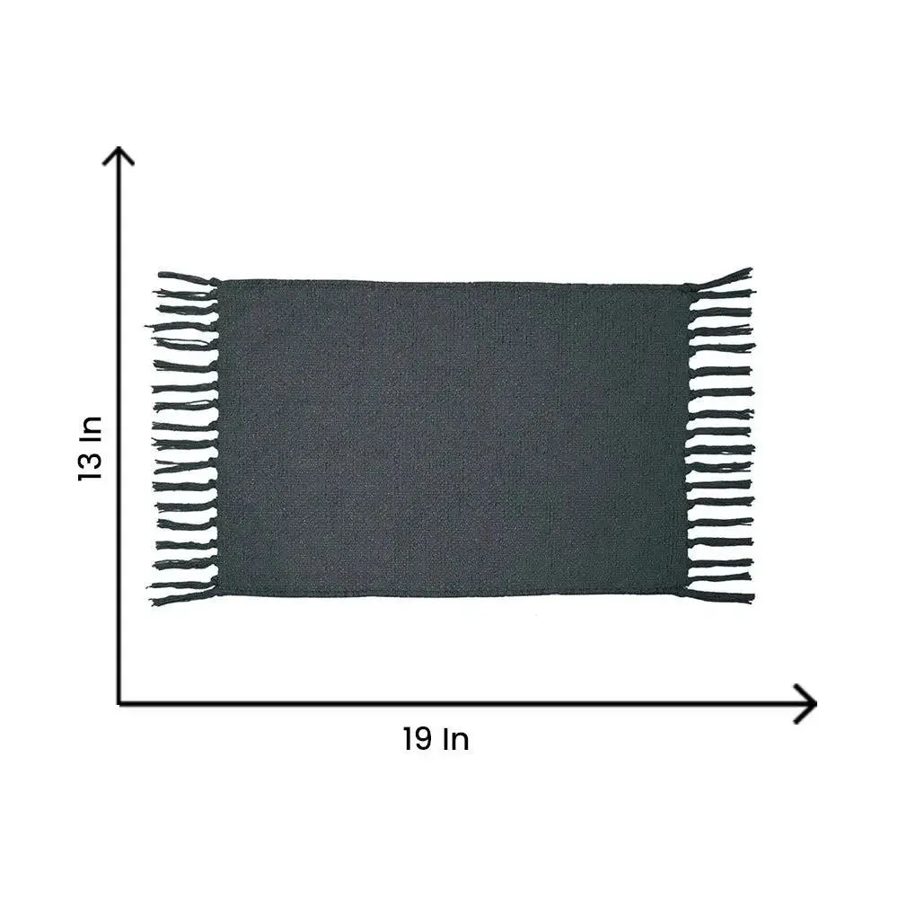 Dark Grey Soft Cotton Placemat Set Of 4