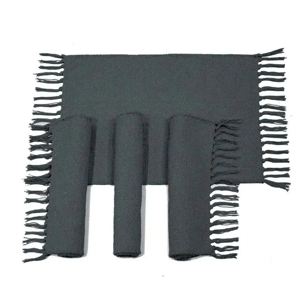 Dark Grey Soft Cotton Placemat Set Of 4