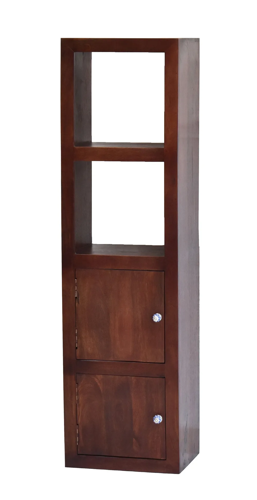 Dark Red Mahagony Wood Multipurpose Floor Bookshelf