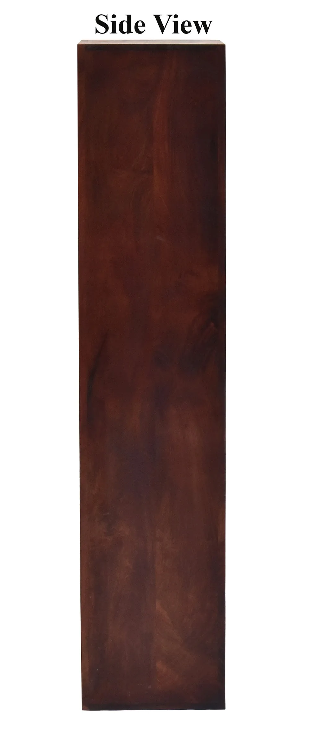 Dark Red Mahagony Wood Multipurpose Four Compartment Floor Bookshelf