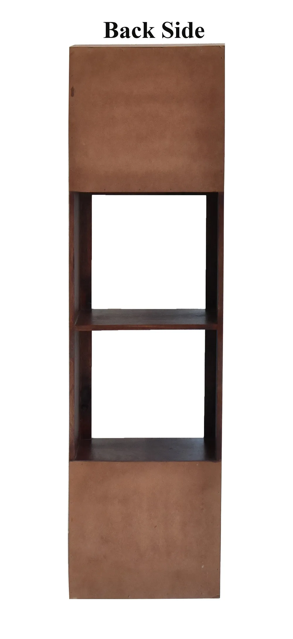 Dark Red Mahagony Wood Multipurpose Partially Closed Floor Bookshelf