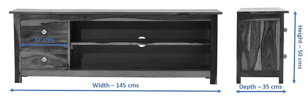 Dark Red Mahagony Wood Multipurpose TV Entertainment Unit/Cabinet