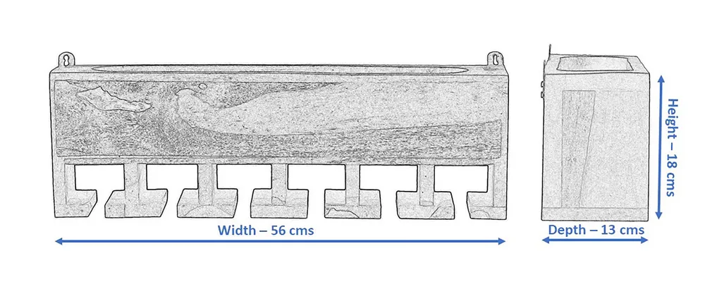 Dark Red Mahagony Wood Wall Mounted Bar Cabinet