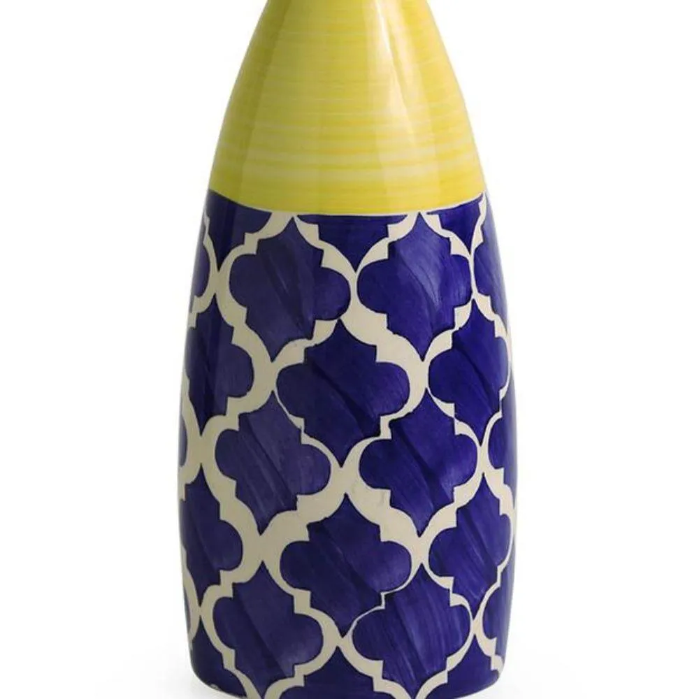Dash of Blue Ceramic Vase