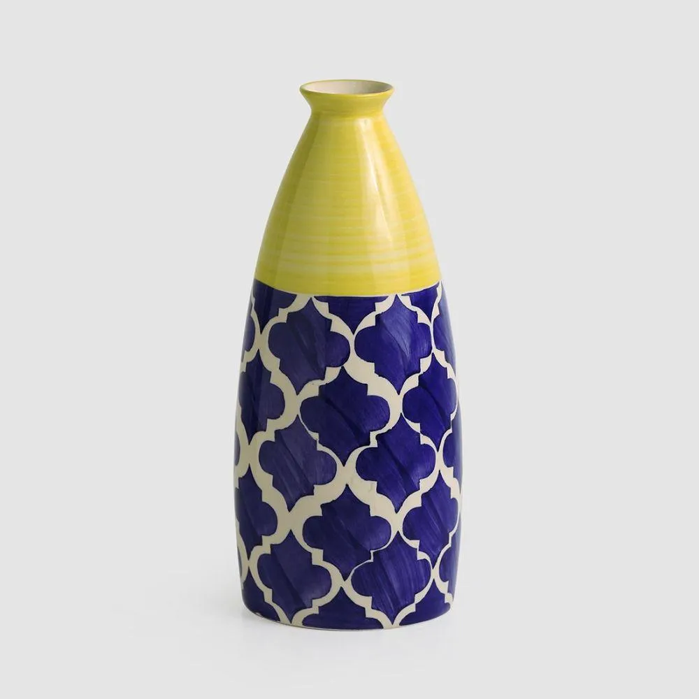Dash of Blue Ceramic Vase