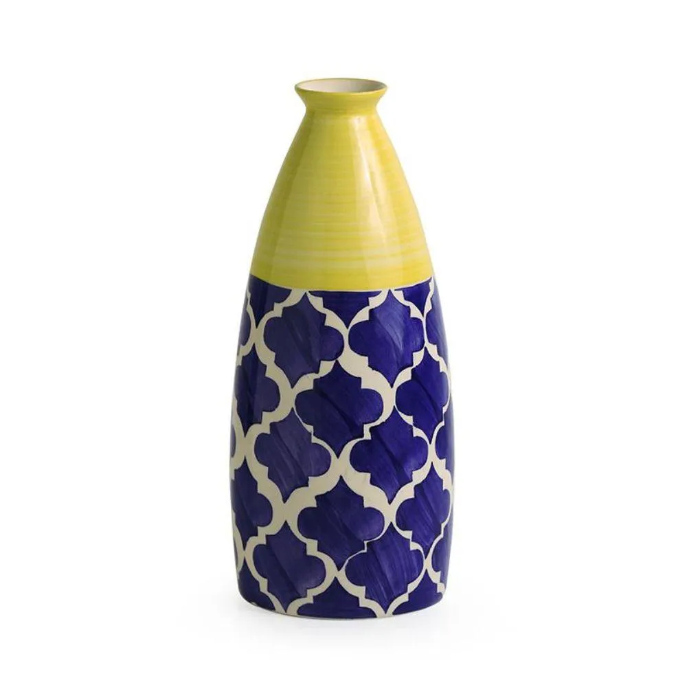 Dash of Blue Ceramic Vase