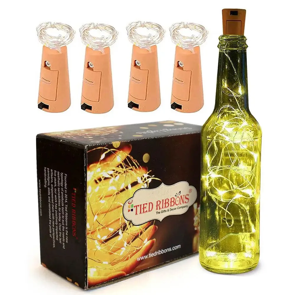 Dazzling Copper Touch Set Of 4 Cork String Lights