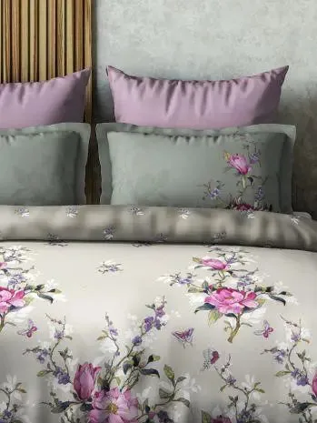 D'Decor Abelia Icons Collection 100% Cotton Double Bedsheet With 4 Pillow Covers