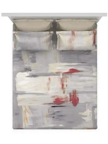D'Decor Abstract Saturn Icons Collection 100% Cotton Double Bedsheet With 4 Pillow Covers