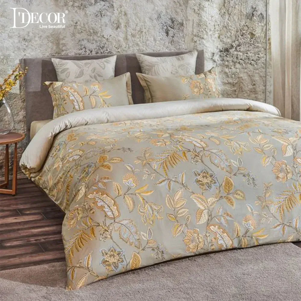 D'Decor Arona Icons Collection 100% Cotton Double Bedsheet With 4 Pillow Covers