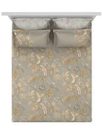 D'Decor Arona Icons Collection 100% Cotton Double Bedsheet With 4 Pillow Covers