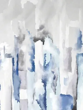 D'Decor Blue Ombre Premier Collection 100% Cotton Double Bedsheet With 4 Pillow Covers