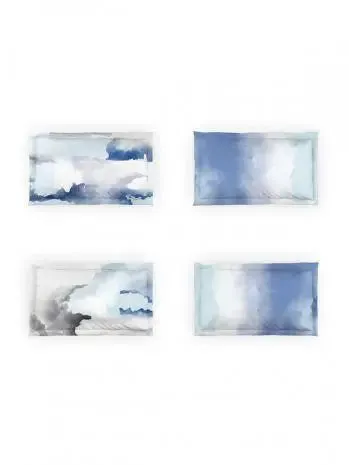 D'Decor Blue Ombre Premier Collection 100% Cotton Double Bedsheet With 4 Pillow Covers