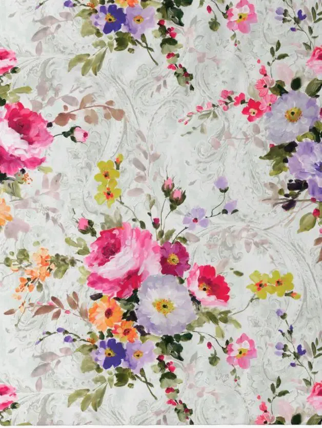 D'Decor Fuchsia Rose Icons Collection 100% Cotton Double Bedsheet With 2 Pillow Covers