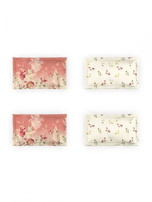 D'Decor Garnet Rose Premier Collection 100% Cotton Double Bedsheet With 4 Pillow Covers