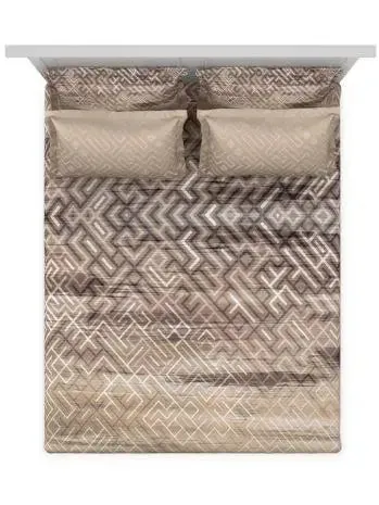 D'Decor Lethe Icons Collection 100% Cotton Double Bedsheet With 4 Pillow Covers