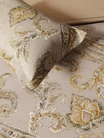 D'Decor Light Taupe Premier Collection 100% Cotton Double Bedsheet With 4 Pillow Covers