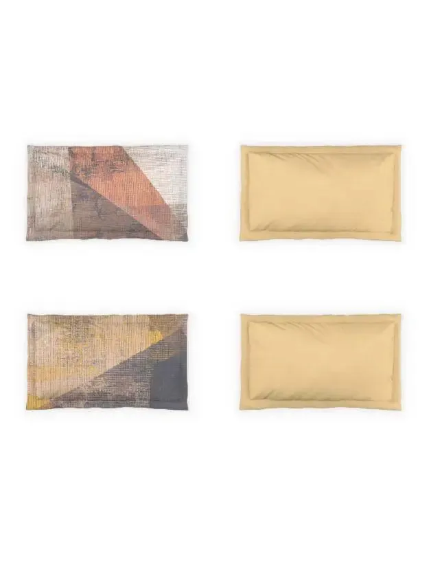 D'Decor Modernia Icons Collection 100% Cotton Double Bedsheet With 4 Pillow Covers