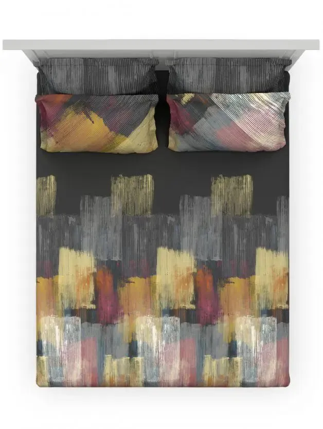 D'Decor Pirate Black Premier Collection 100% Cotton Double Bedsheet With 4 Pillow Covers