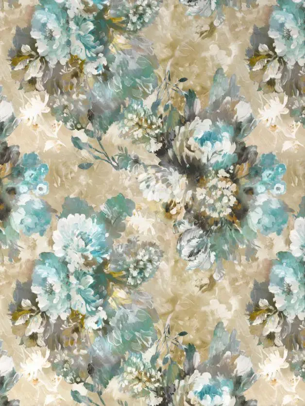 D'Decor Turquoise Premier Collection 100% Cotton Double Bedsheet With 4 Pillow Covers