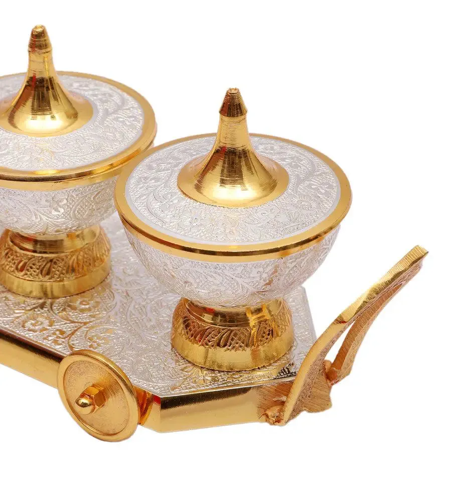 Decorative Trolley Shaped Aluminium Dry Fruit Platter