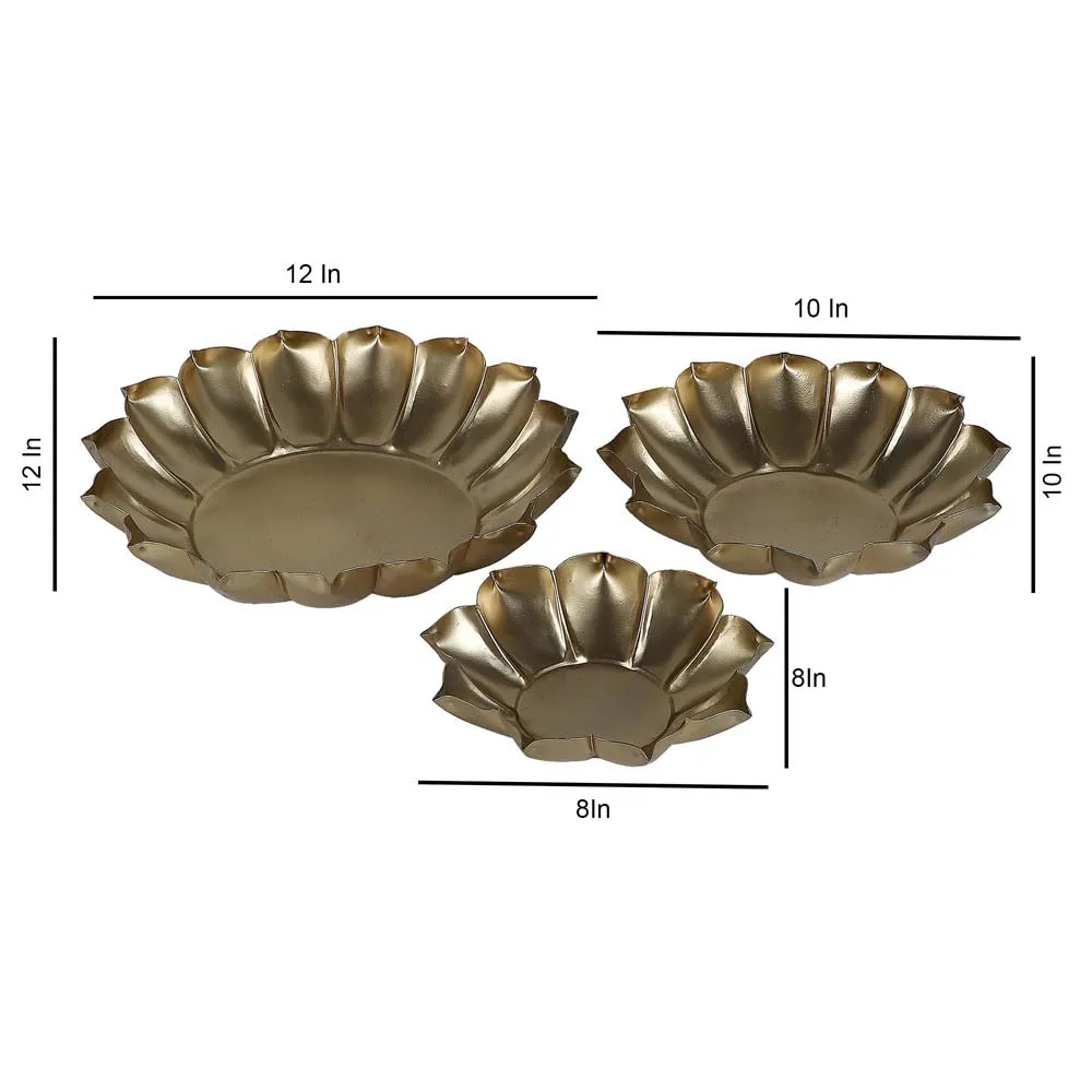 Decorative Vivid Lotus Urli Bowl Set of 3