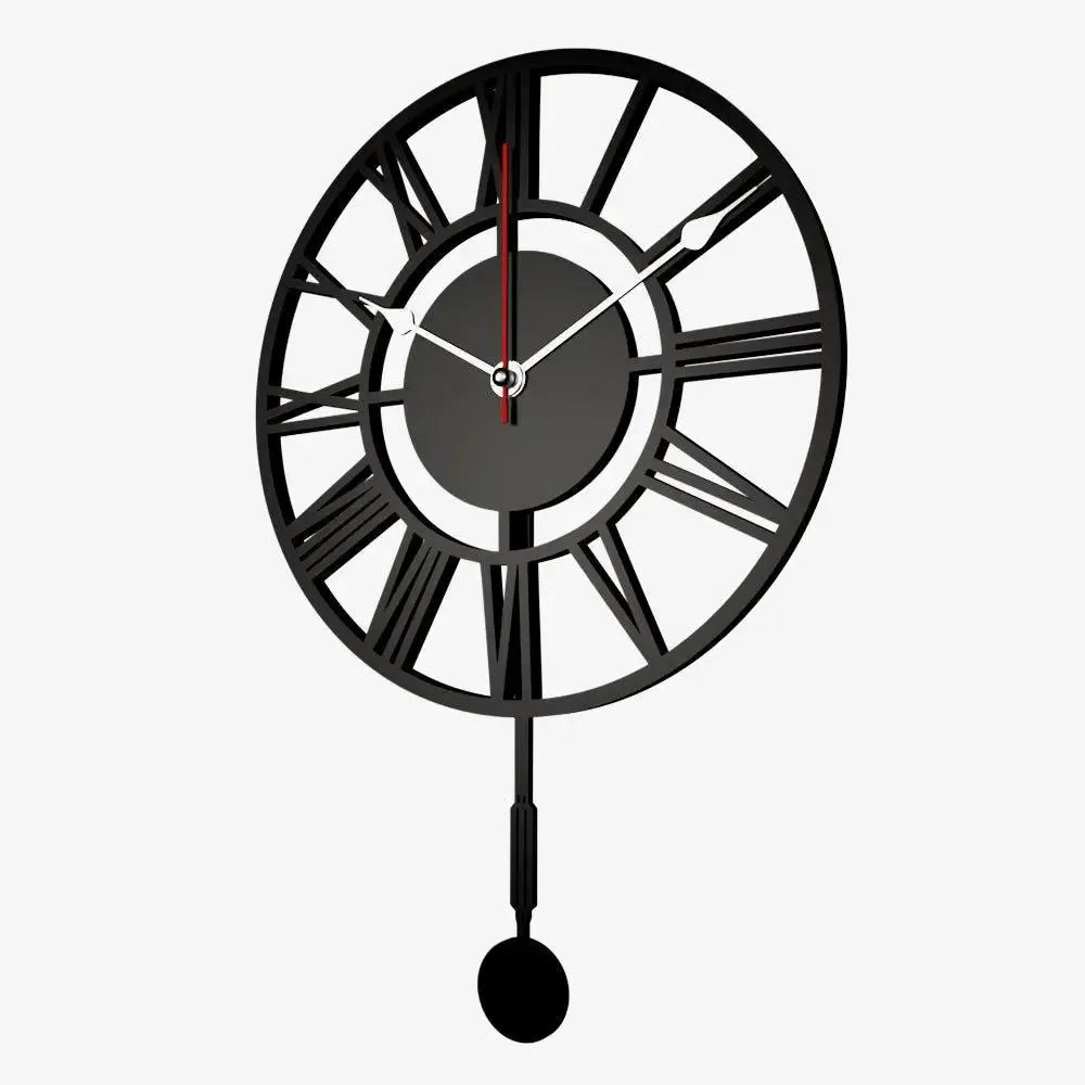 Decorative Wall Clock Roman Number Pendulum Clock