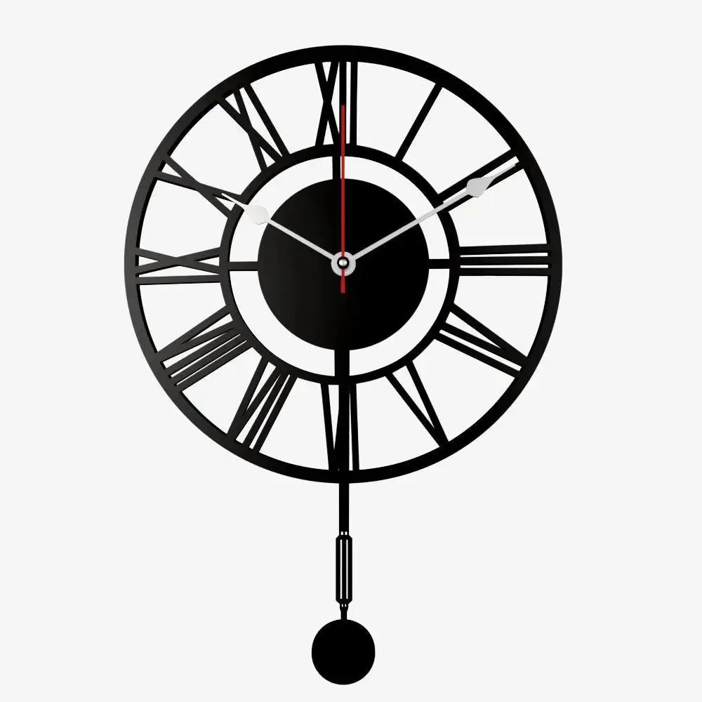 Decorative Wall Clock Roman Number Pendulum Clock