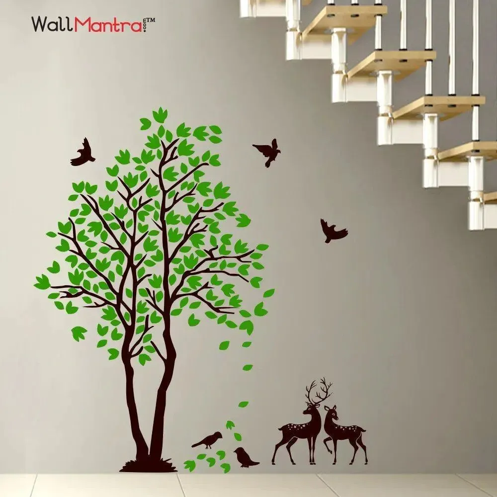Deer Under Tree Wall Sticker And Wall Decal
