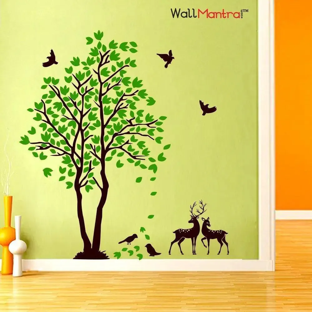 Deer Under Tree Wall Sticker And Wall Decal