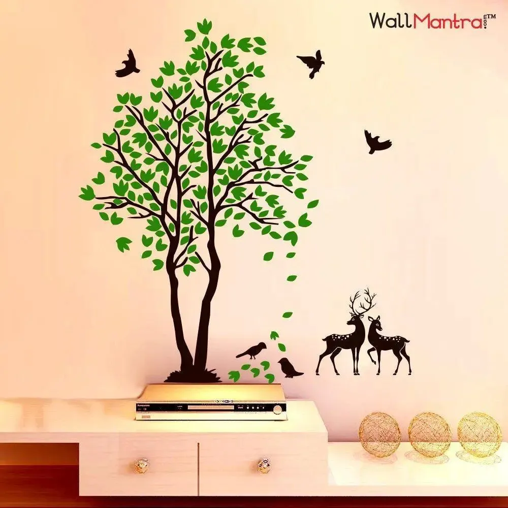 Deer Under Tree Wall Sticker And Wall Decal