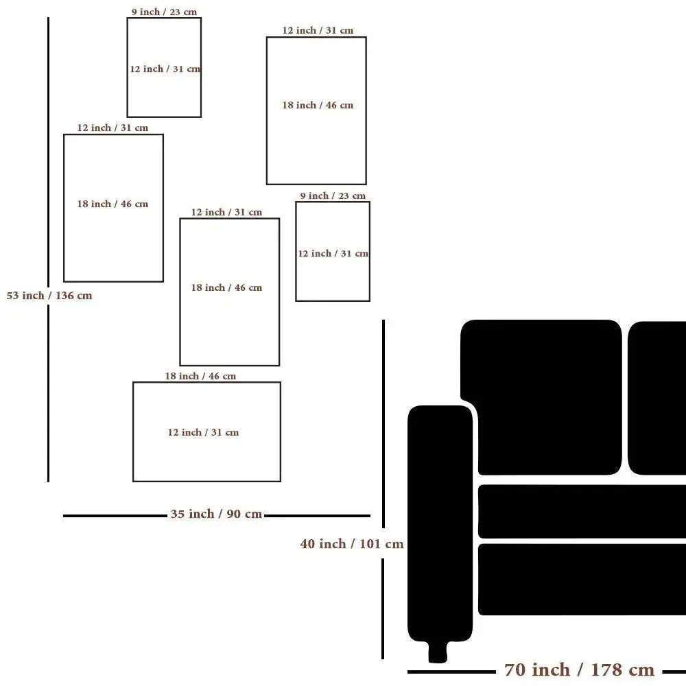 Deer Wildlife Premium Quality Canvas 6 Pieces Wall Painting