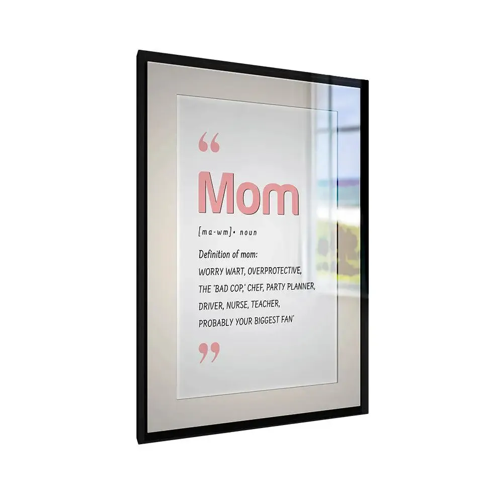 Definition of Mom Framed Wall Art for Mother's Day / Special Gift for Mom