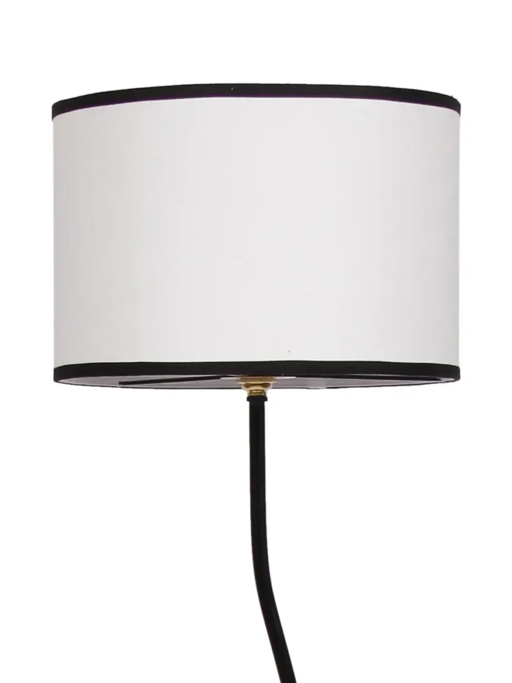 Deigner Wavy Floor Lamp With Drum Shape Cotton Shade Black