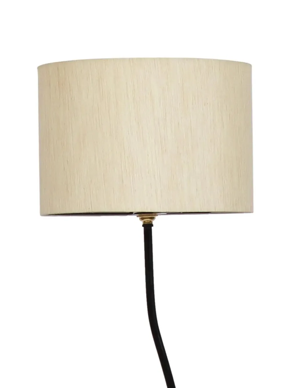Deigner Wavy Floor Lamp With Drum Shape Cotton Shade Black