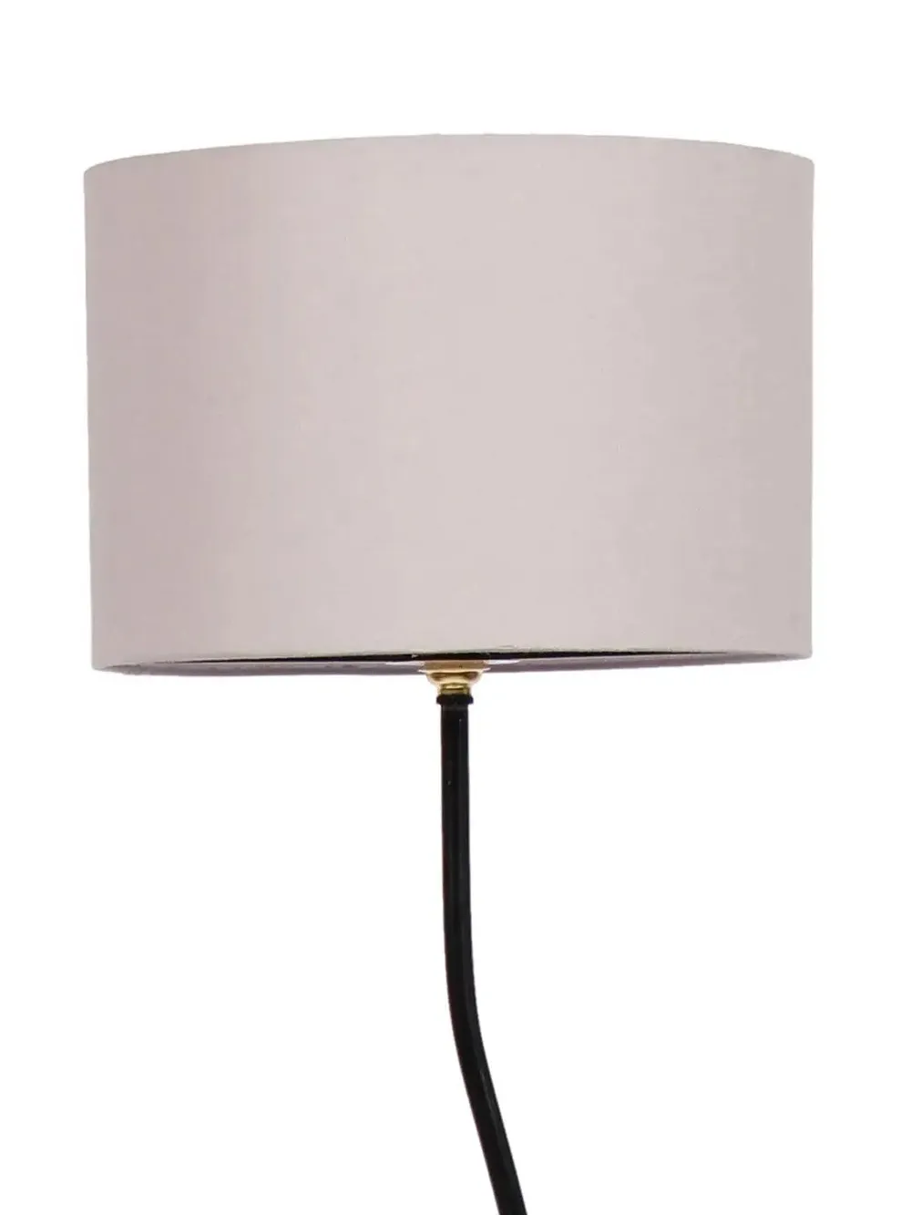 Deigner Wavy Floor Lamp With Drum Shape Cotton Shade Black