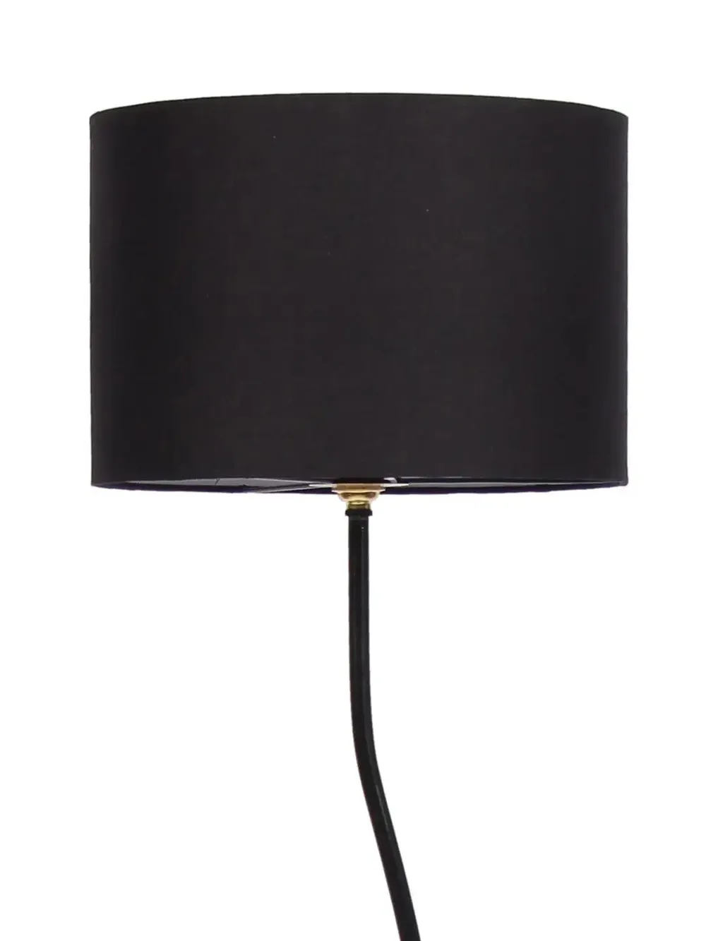 Deigner Wavy Floor Lamp With Drum Shape Cotton Shade Black