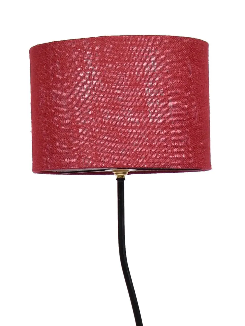 Deigner Wavy Floor Lamp With Drum Shape Jute Shade Beige