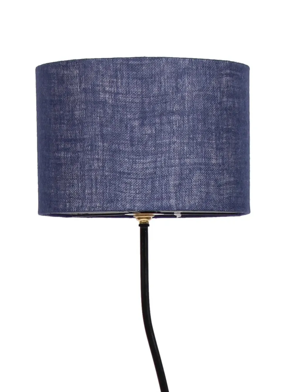 Deigner Wavy Floor Lamp With Drum Shape Jute Shade Beige