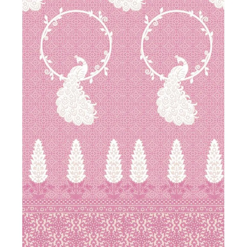 Delightful Peacock Double Bedsheet with Pillow Covers