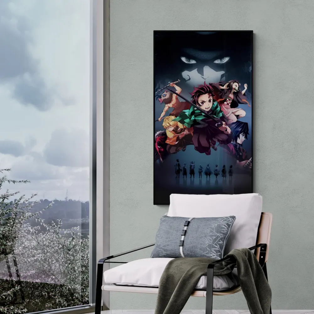 Demon Slayer All Anime Canvas Wall Painting With Frame