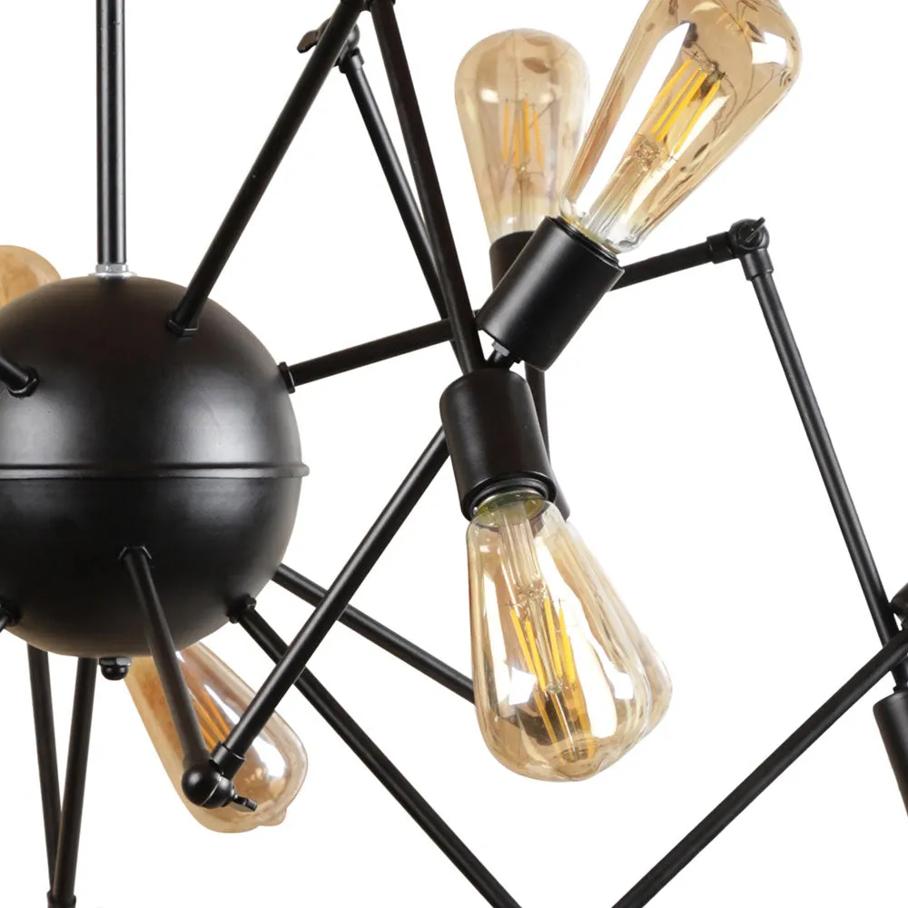 Dense Zig-Zag Patterned Metal Modern Chandelier