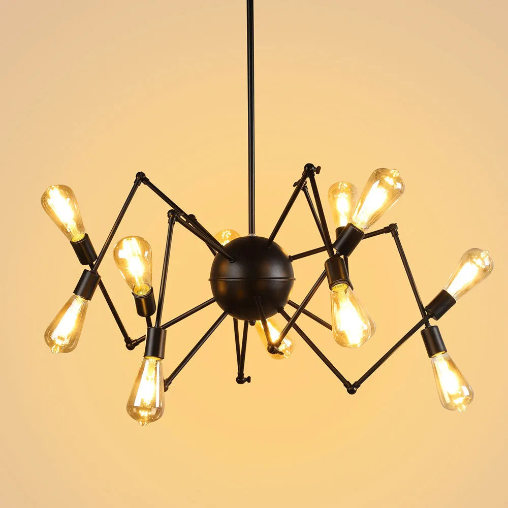 Dense Zig-Zag Patterned Metal Modern Chandelier