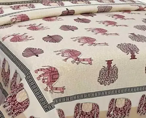 Desert Personified Beige 144 TC Cotton Double Bedsheet with Pillow Covers