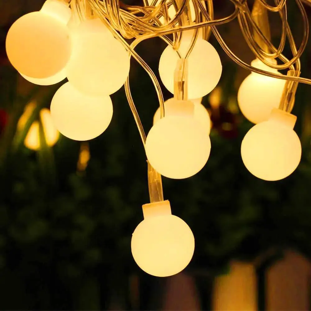 Designer Ball String Festive Fairy LED Lights - 16 Warm White LED