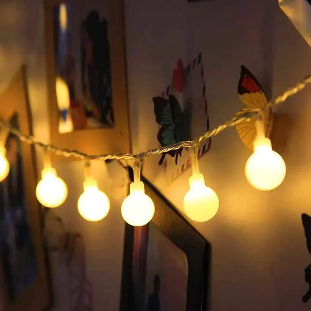Designer Ball String Festive Fairy LED Lights - 16 Warm White LED